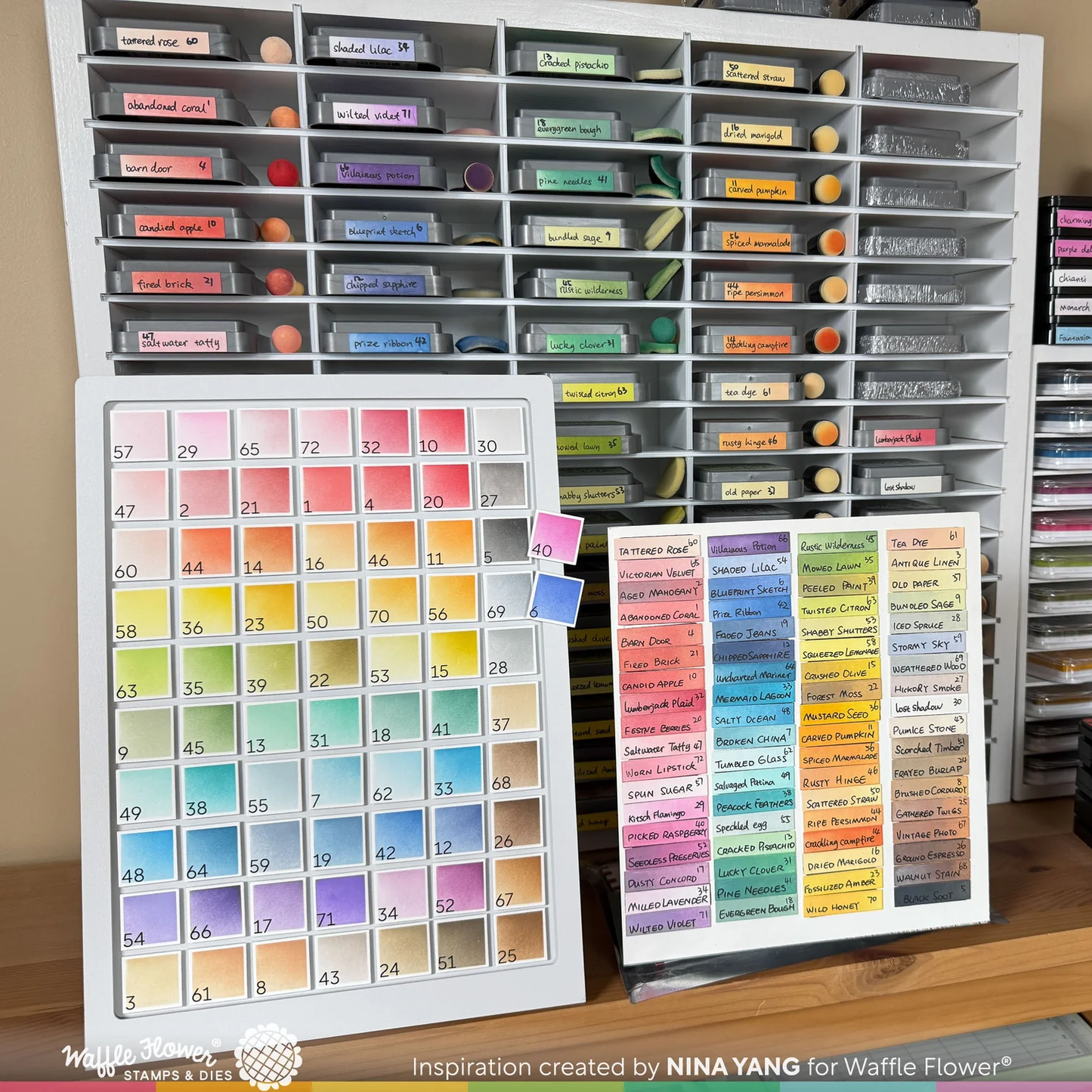 Waffle Flower - Ink Swatch 1x1 Stencil