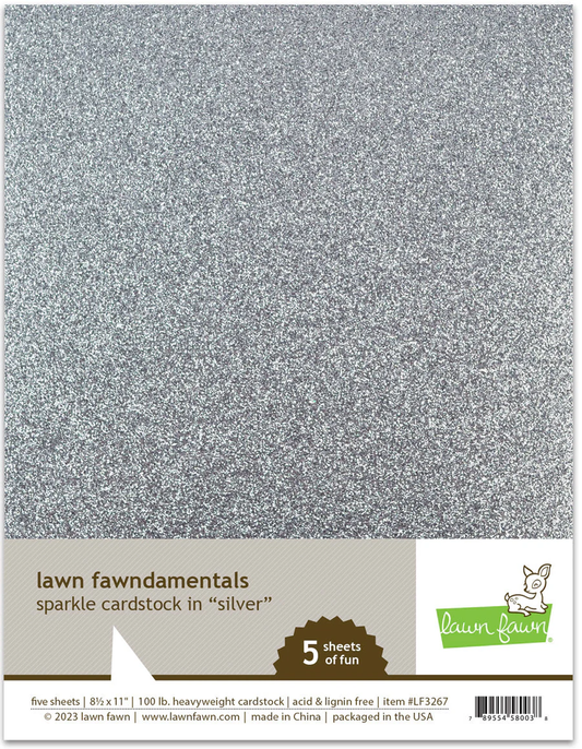 Lawn Fawn - Sparkle Cardstock - Silver