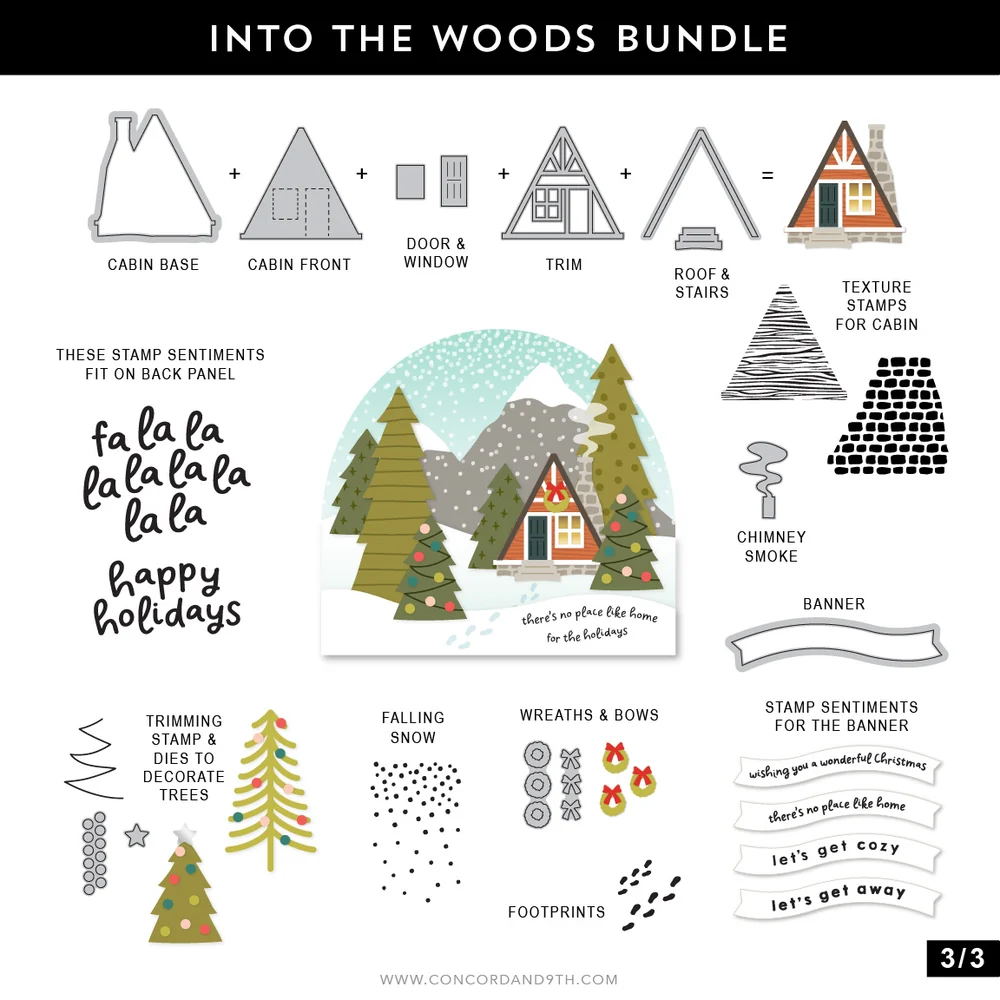 Concord & 9th - Into the Woods Stamp & Die Bundle