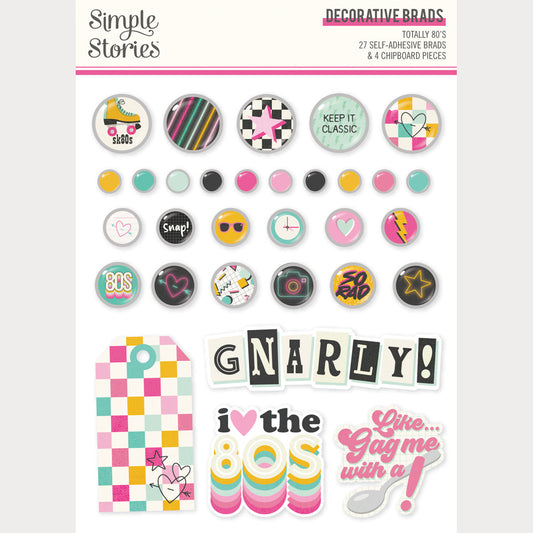 Simple Stories - Totally 80's - Decorative Brads