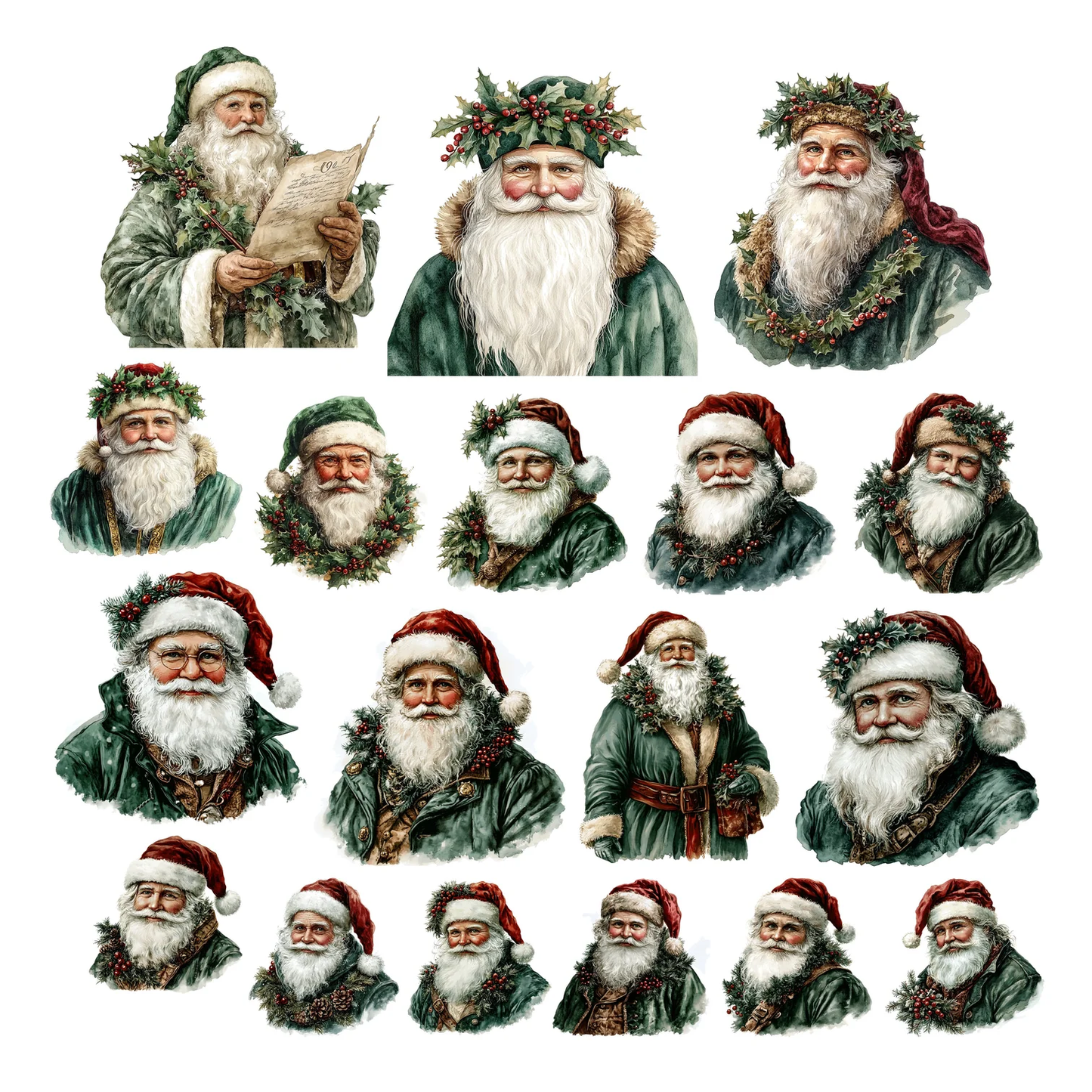 Simply Stated - Victorian Christmas - Santa Ephemera