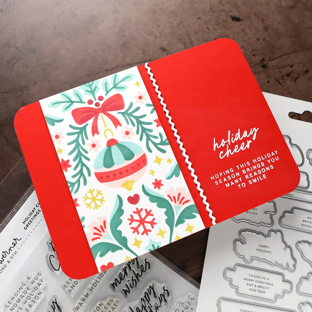 Concord & 9th - Holiday Cheer Greetings Stamp Set by Kristina Werner