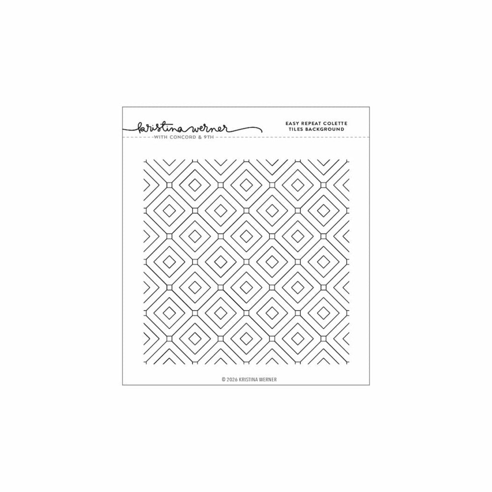 Concord & 9th - Easy Repeat Colette Tile Background Stamp by Kristina Werner