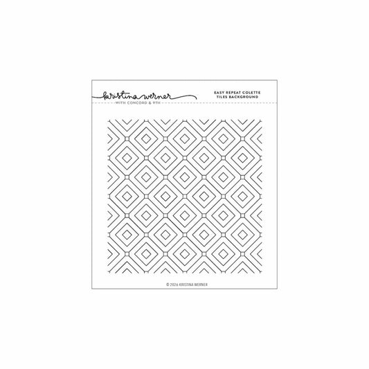 Concord & 9th - Easy Repeat Colette Tile Background Stamp by Kristina Werner