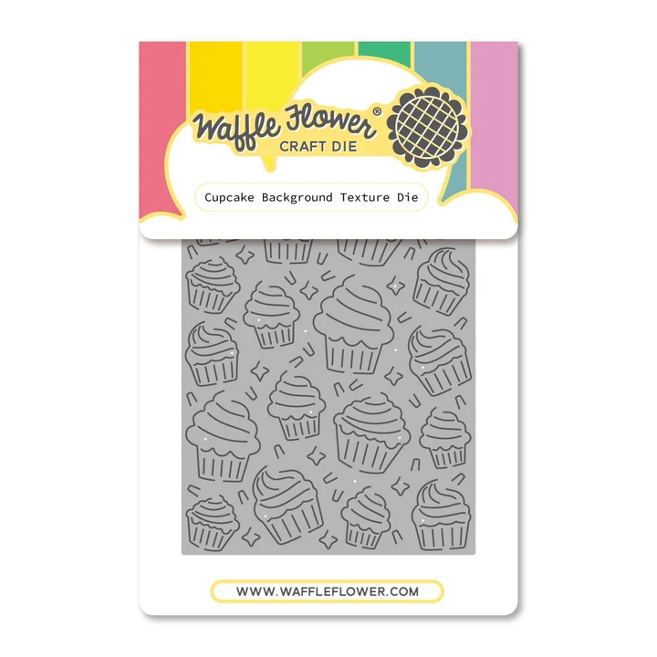 Waffle Flower - Cupcake Background Texture Die & Stencil Bundle