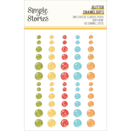 Simple Stories - Say Cheese Classic Pooh Birthday - Glitter Enamel Dots