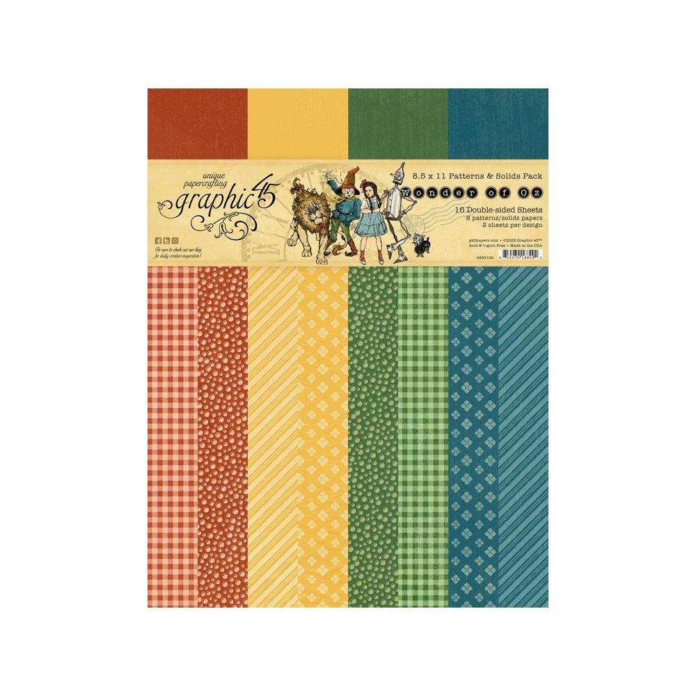 Graphic 45 - Wonder of Oz - 8.5x11 Patterns & Solids Collections Pack