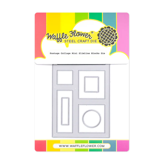 Waffle Flower - Postage Collage - Mini Slimline Blocks Die
