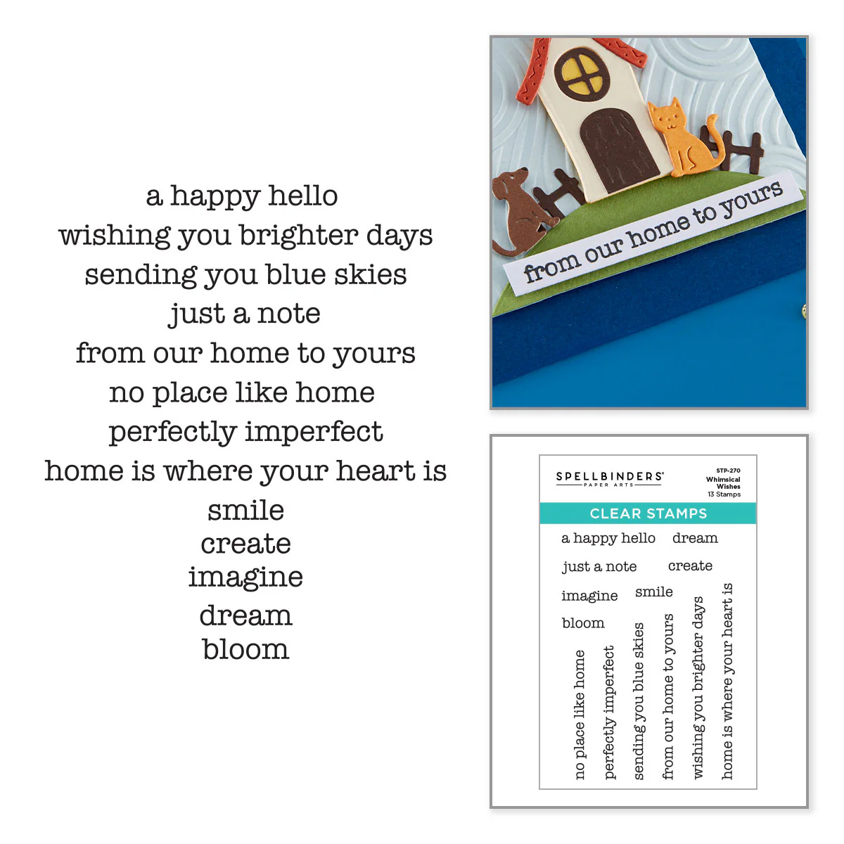 Spellbinders - Whimsical Wishes Stamp Set