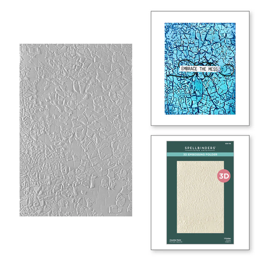 Spellbinders - 3D Embossing Folder - Crackle Paint
