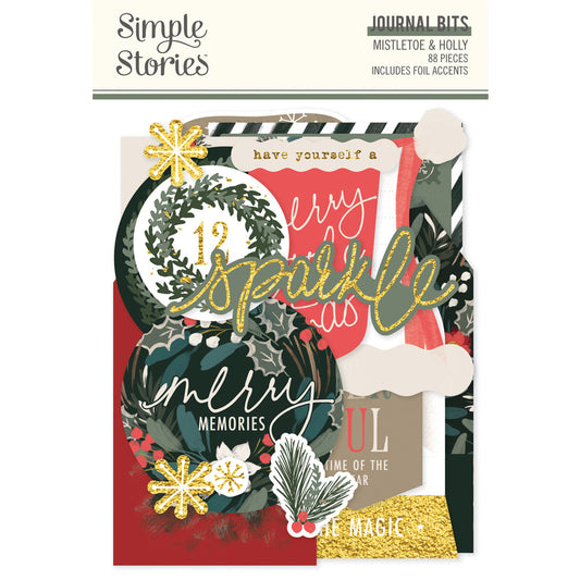 Simple Stories - Mistletoe & Holly - Journal Bits