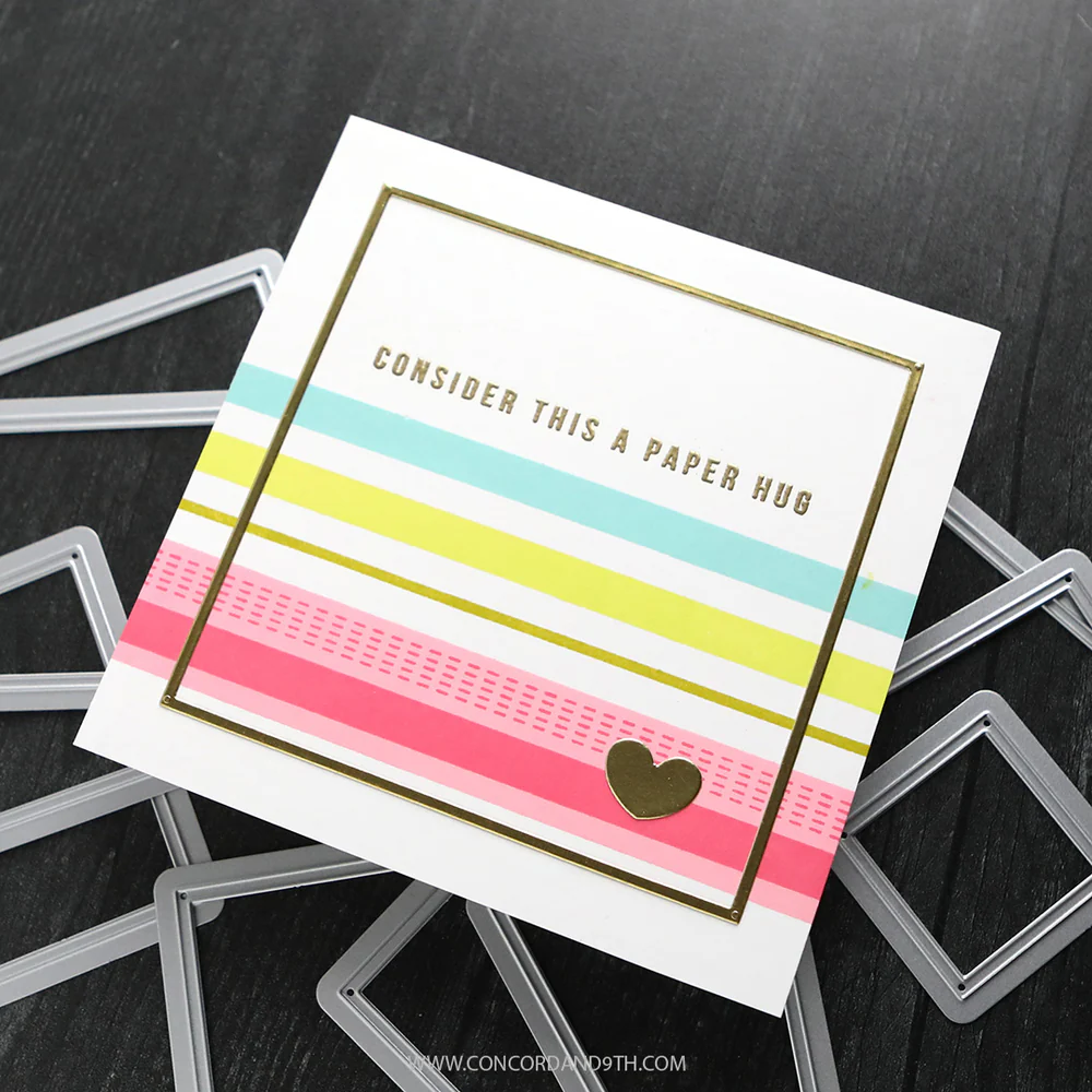 Concord & 9th - Bold Stripes Greetings Stamp Set by Kristina Werner