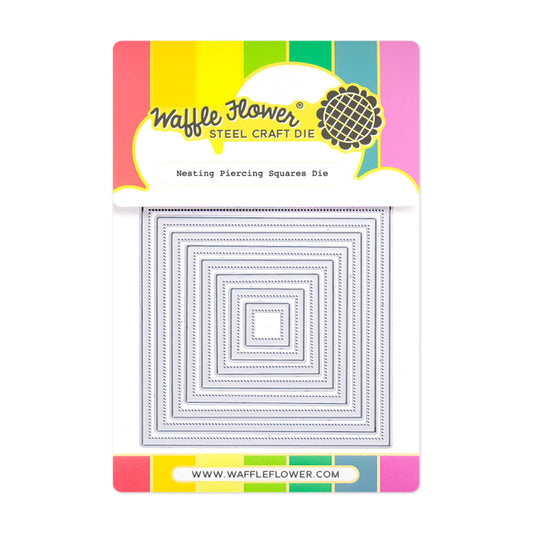 Waffle Flower - Nesting Piercing Squares Die Set