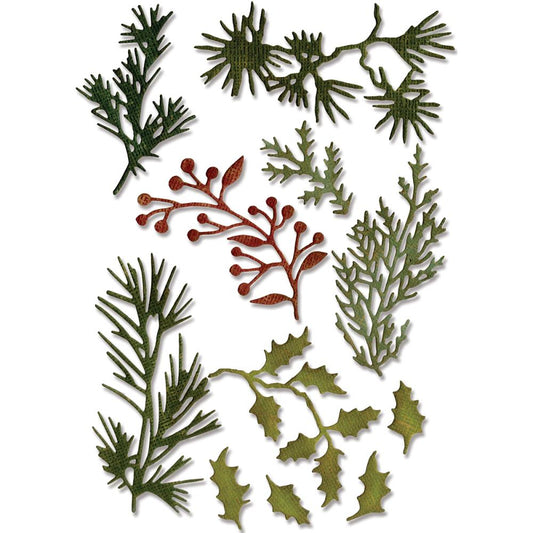 Sizzix - Mini Holiday Greens Die Set