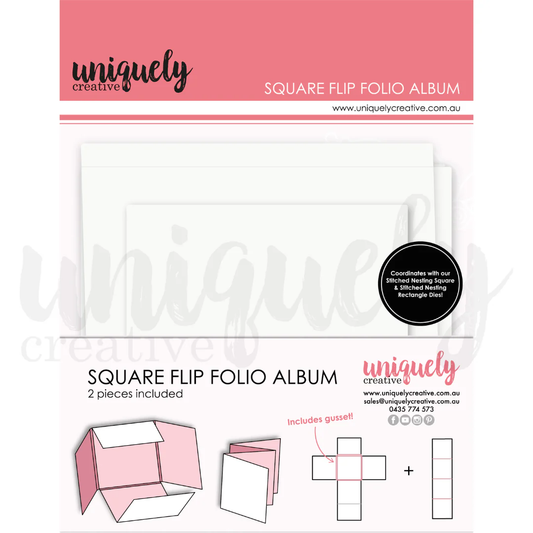 Uniquely Creative - Square Flip Folio Album: White