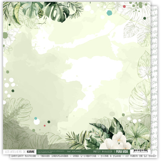 Les Ateliers de Karine - Pura Vida - Cardstock: Petit Paradis
