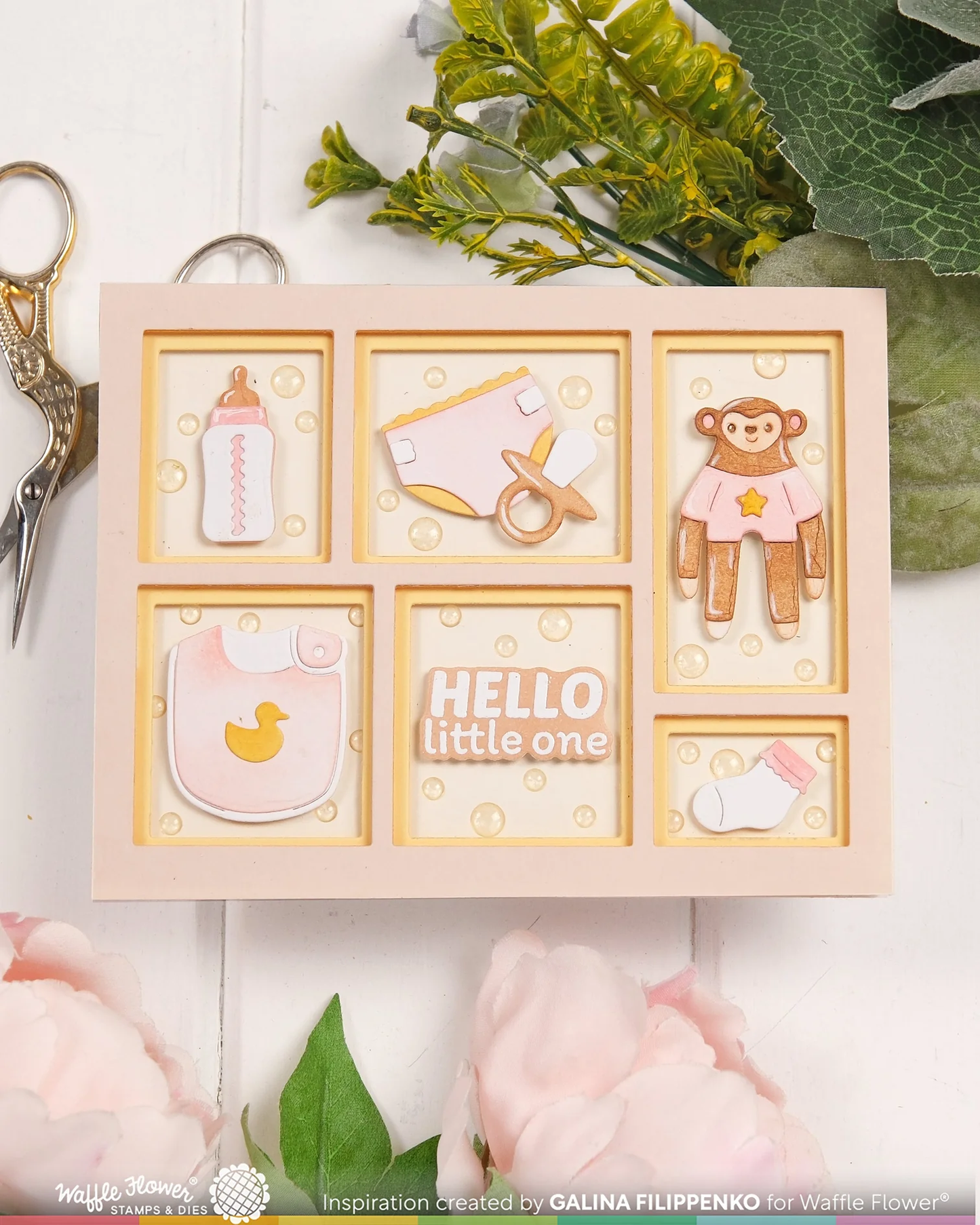 Waffle Flower - Baby Announcement Die Set