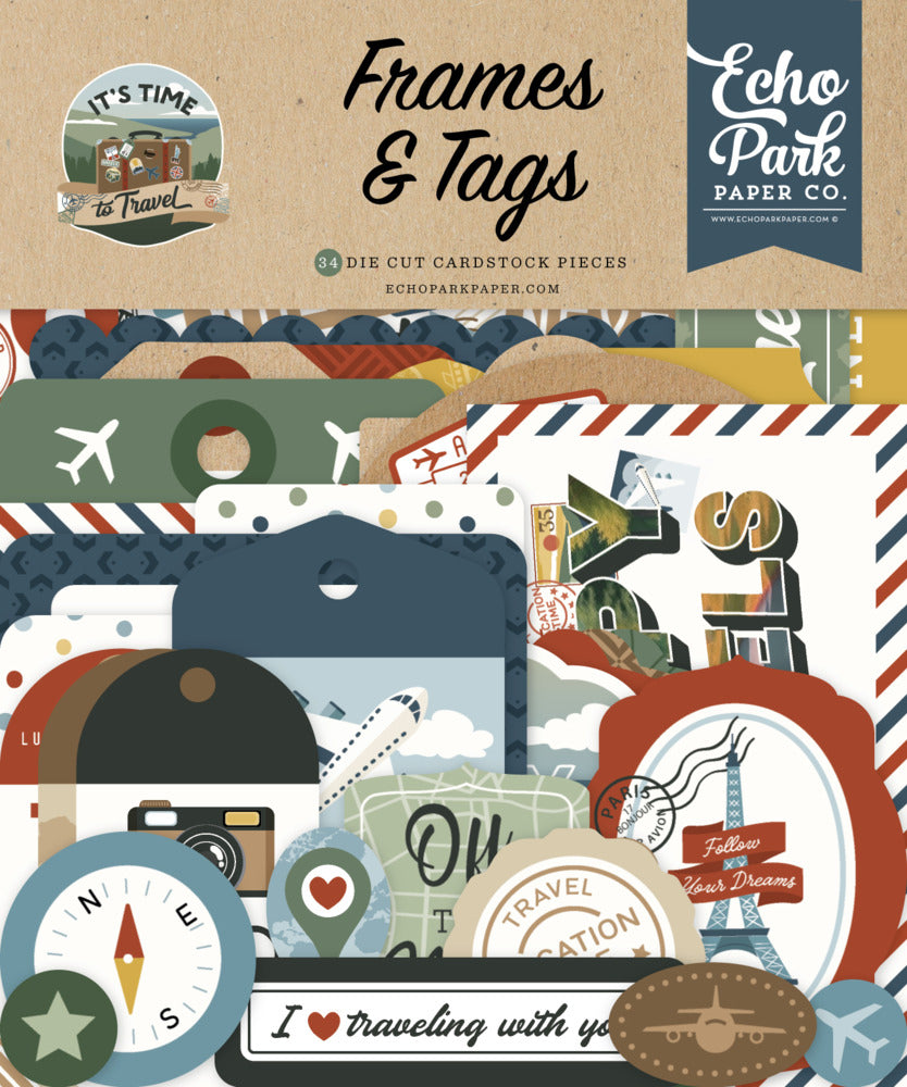 Echo Park - It's Time to Travel - Frames & Tags