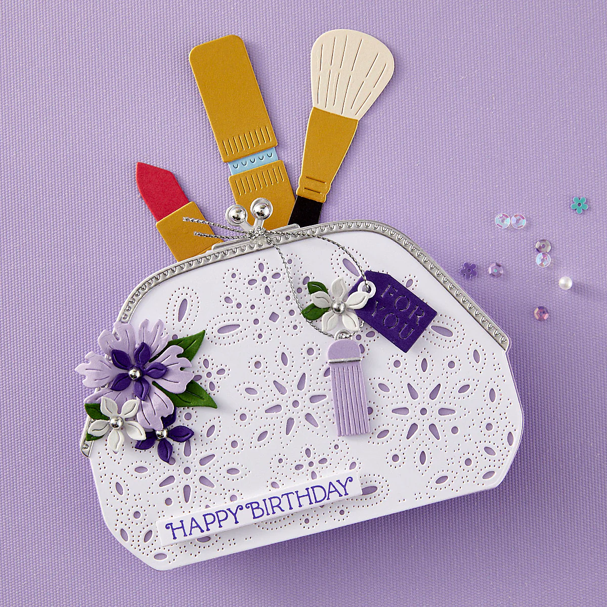 Spellbinders - Gorgeous You Makeup Bag Die Set