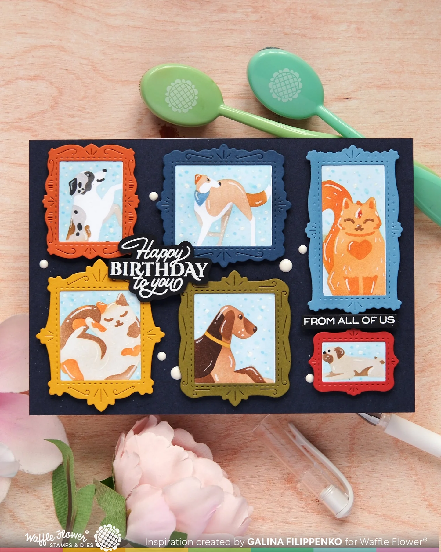 Waffle Flower - Postage Collage - Frames Die Set
