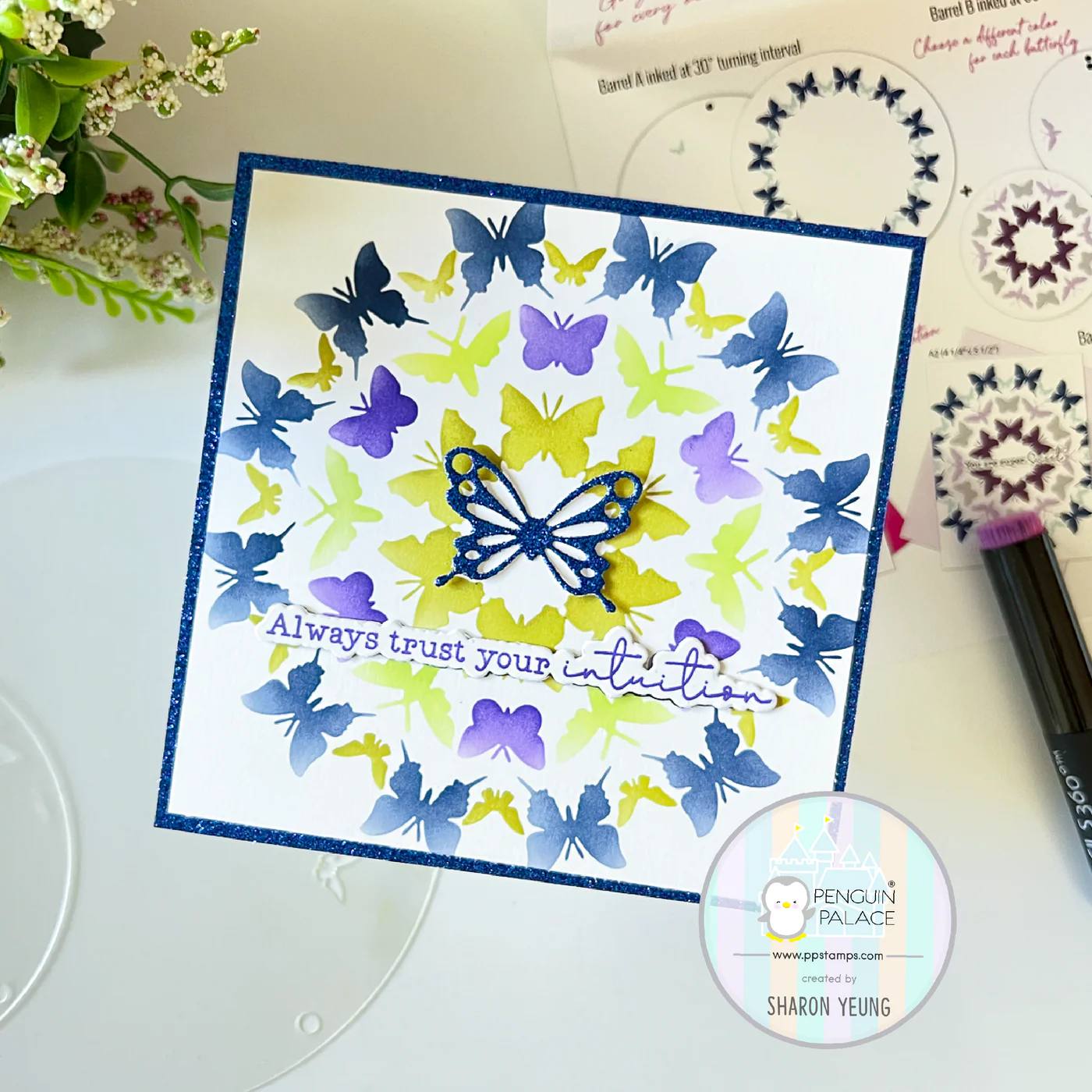 Sunbird Spark - Stencils 360 - Flutters Stencil Set