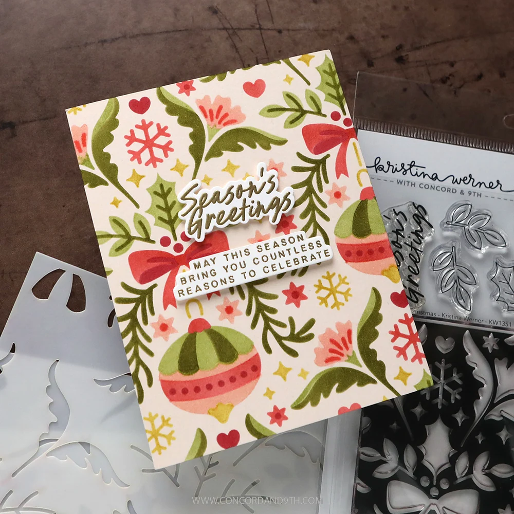 Concord & 9th - Holiday Cheer Greetings Stamp Set by Kristina Werner
