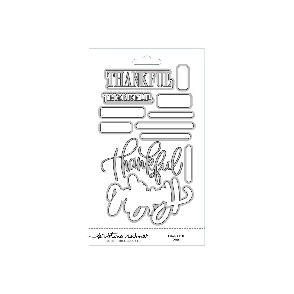 Concord & 9th - Thankful Stamp & Die Bundle by Kristina Werner