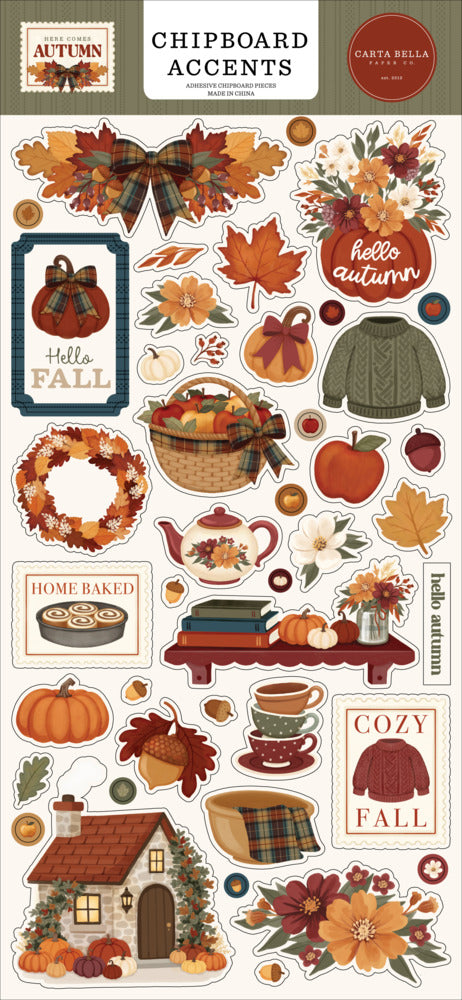 Carta Bella - Here Comes Autumn - Chipboard Accents