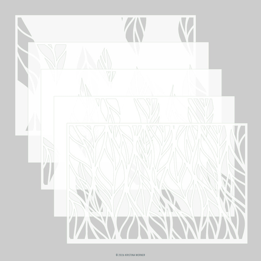 Concord & 9th - Leaf Flow Stencil Pack by Kristina Werner