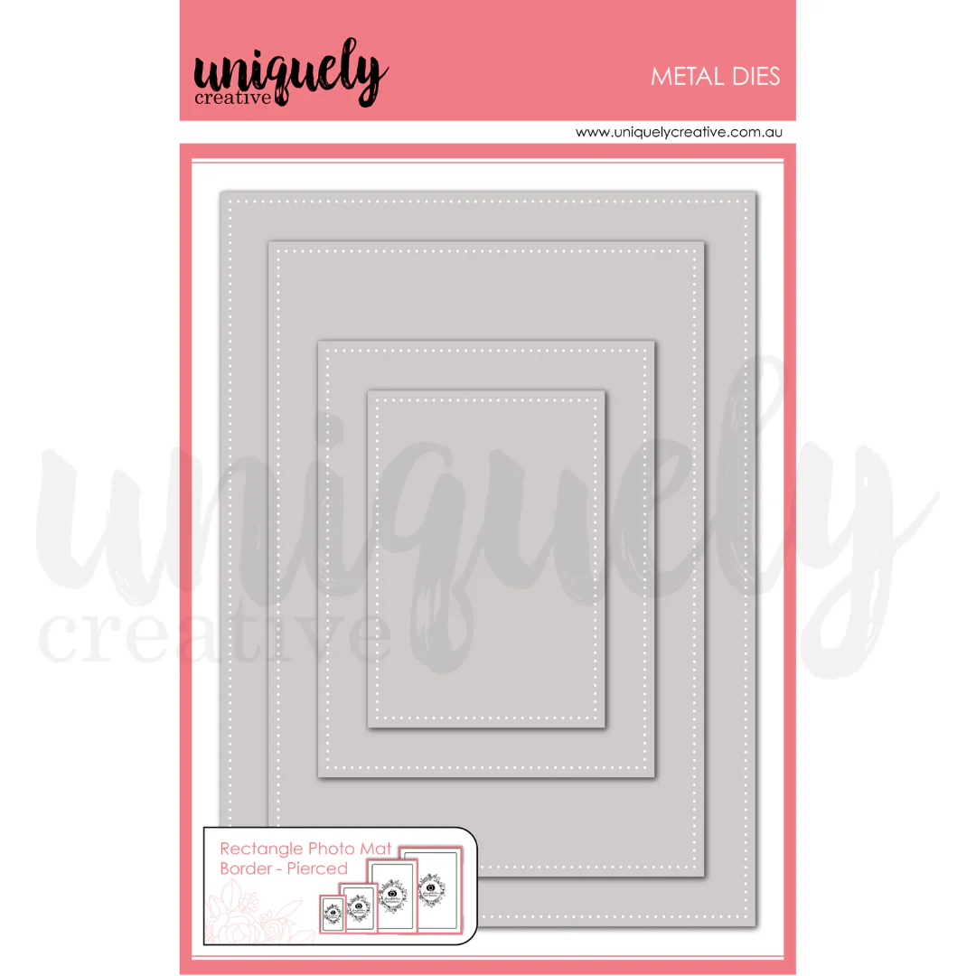 Uniquely Creative - Rectangle Photo Mat Border Die - Pierced
