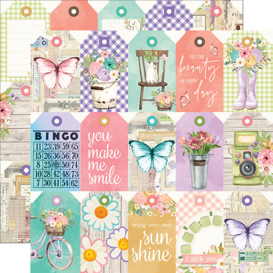 Simple Stories - Simple Vintage Flower Shoppe - Tag Elements Cardstock