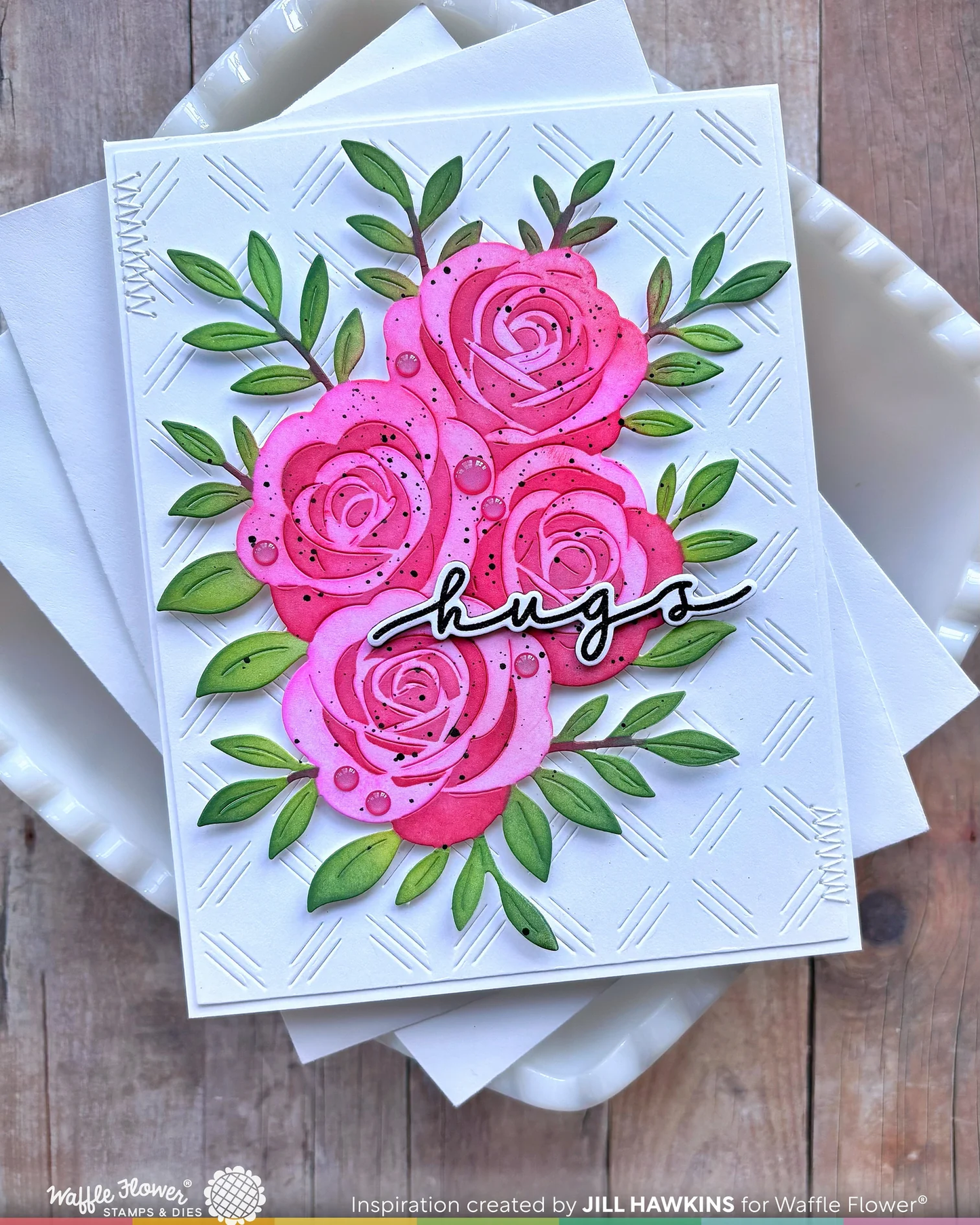 Waffle Flower - Rose Bouquet Stencil & Die Bundle