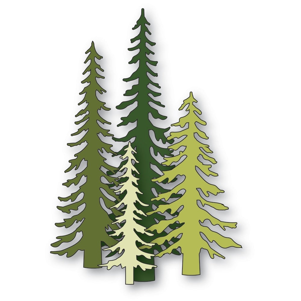 Memory Box - Tall Evergreen Trees Die Set