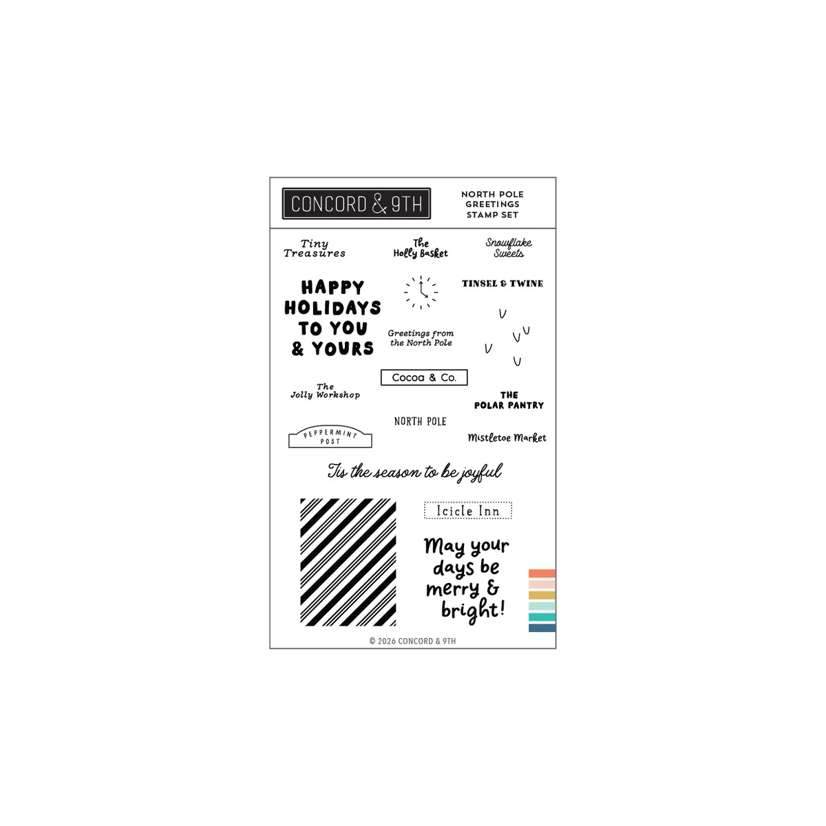 Concord & 9th - North Pole Greetings Stamp & Die Bundle