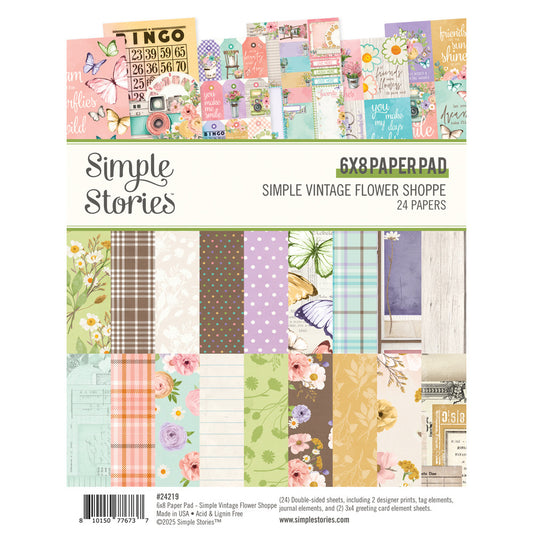 Simple Stories - Simple Vintage Flower Shoppe - 6x8 Paper Pad