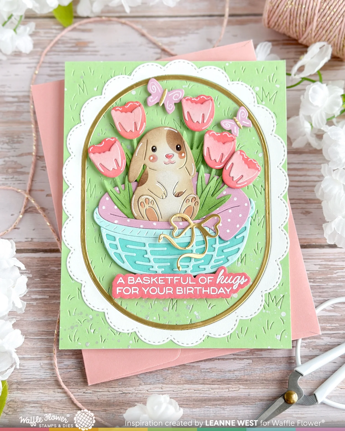 Waffle Flower - Basketful of Bunny Duo Die-n-stencil Bundle