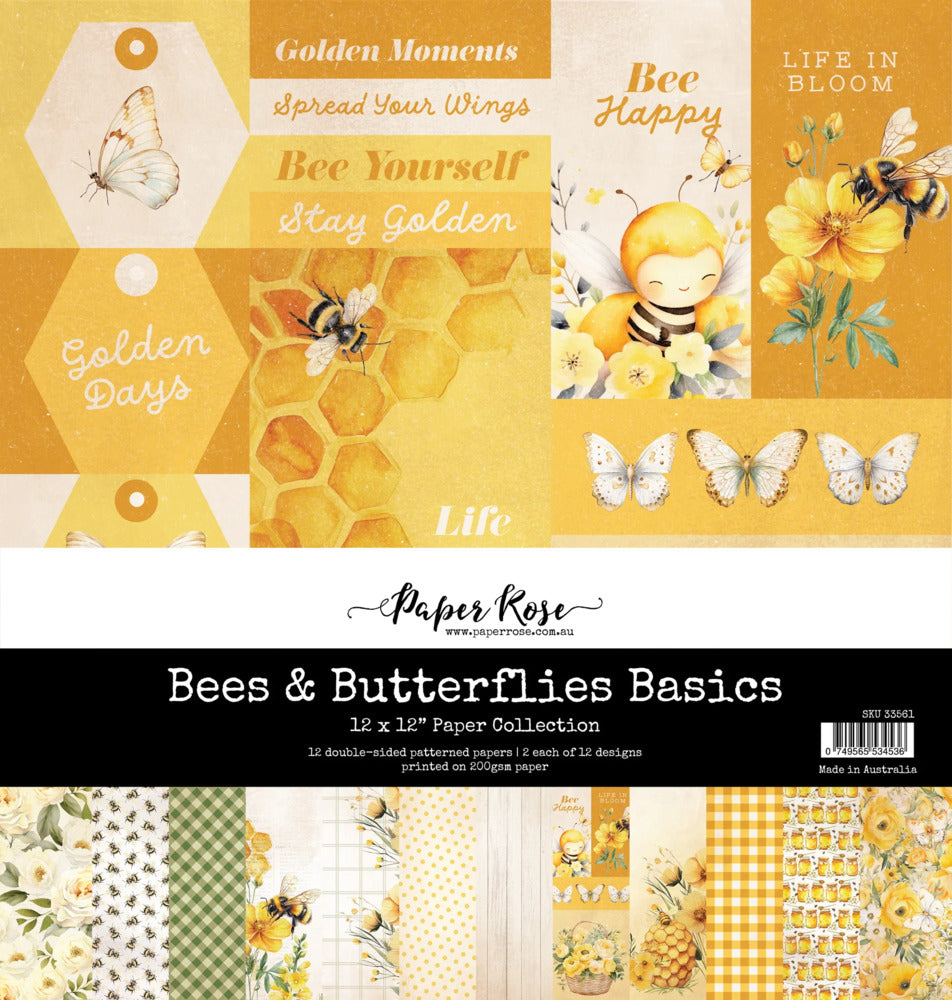 Paper Rose - Bees & Butterflies - 12x12 Basics