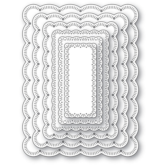 Memory Box - Fringed Scalloped Frame Die Set