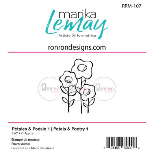 RonRon Designs - Foam Stamp - Petal & Poetry 1