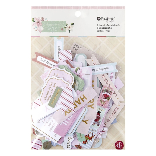 Rosie's Studio - Peppermint Twist - Diecut Ephemera Sentiments