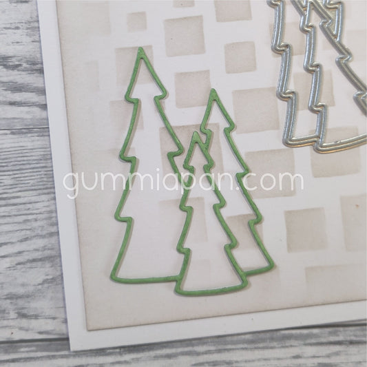 Gummiapan - Fir Tree Outline Die