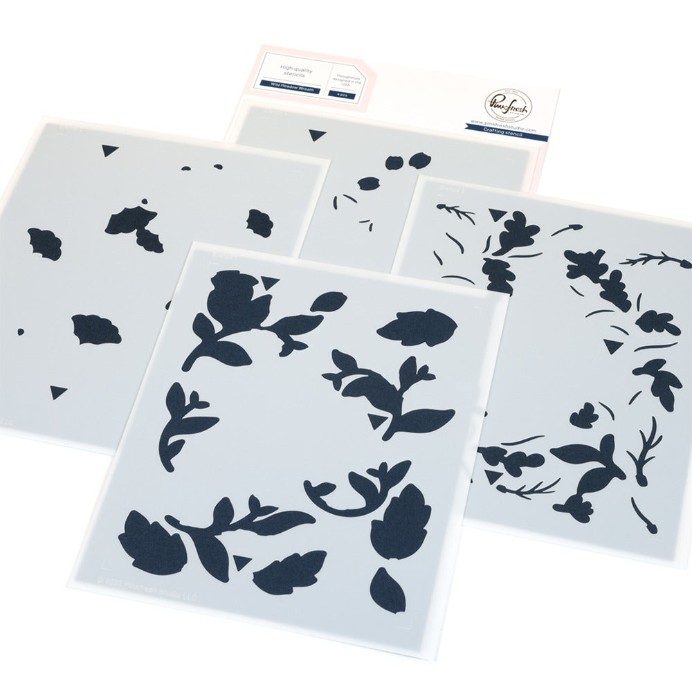 Pinkfresh - Wild Meadow Wreath Die & Stencil Bundle