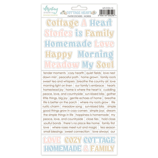 Mintay - Cottage Heart - Words Sticker Sheet