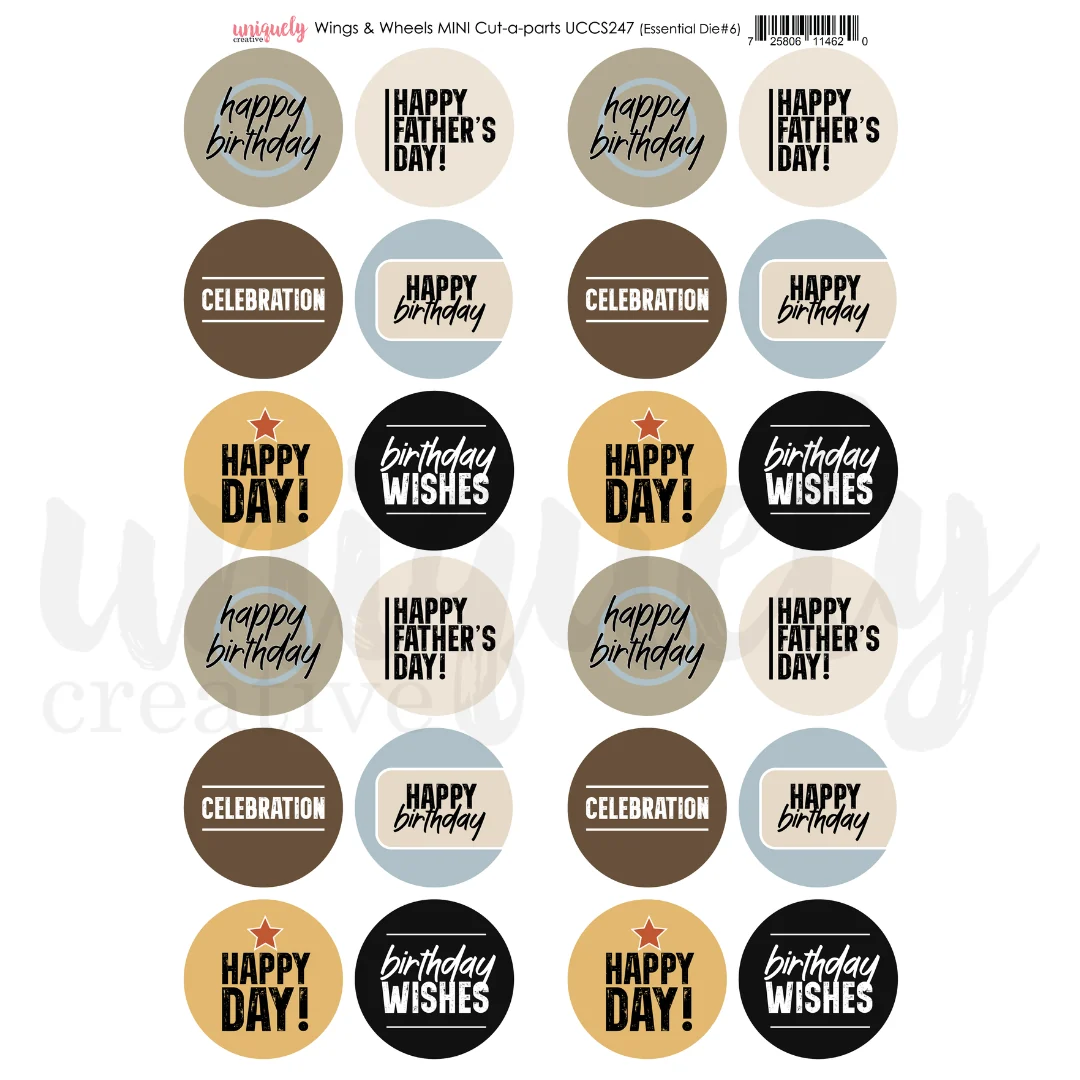 Uniquely Creative - Wings & Wheels - Mini Cut-A-Part Sheet