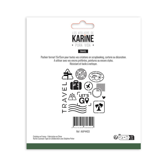 Les Ateliers de Karine - Pura Vida - Travel Stencil