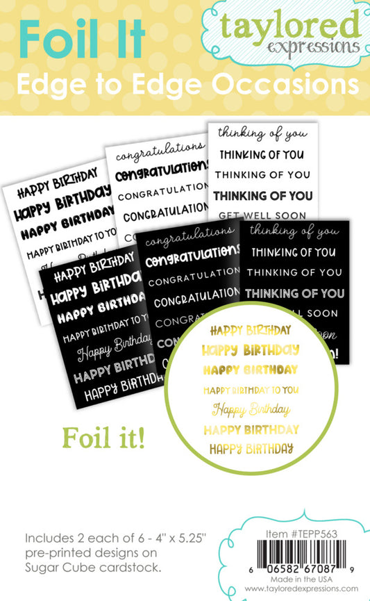 Tailored Expressions - Foil It - Edge to Edge Occasions