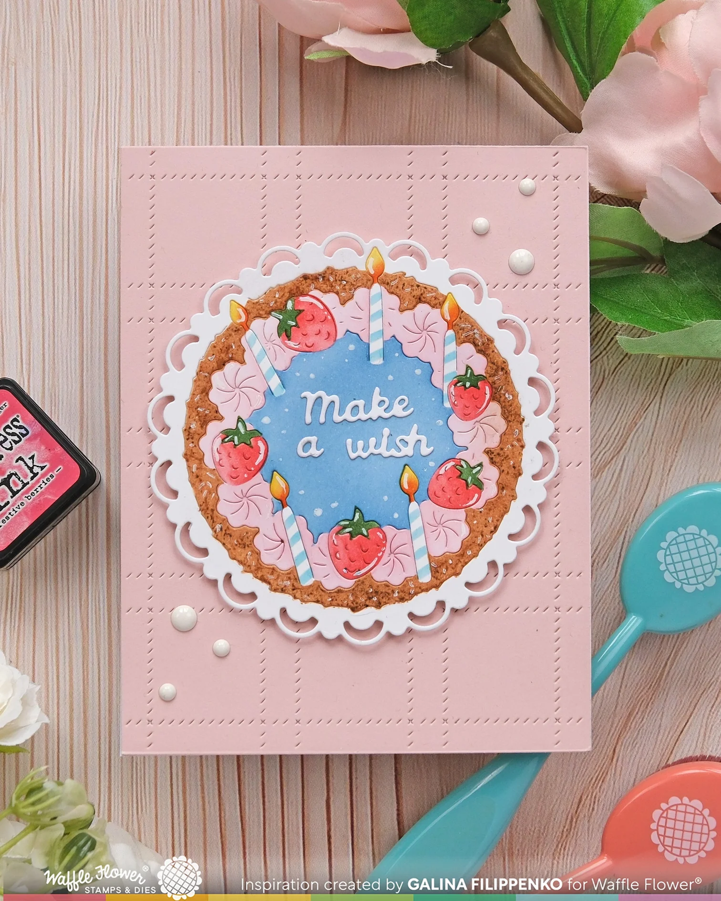 Waffle Flower - Cake Focal Die-n-stencil Bundle