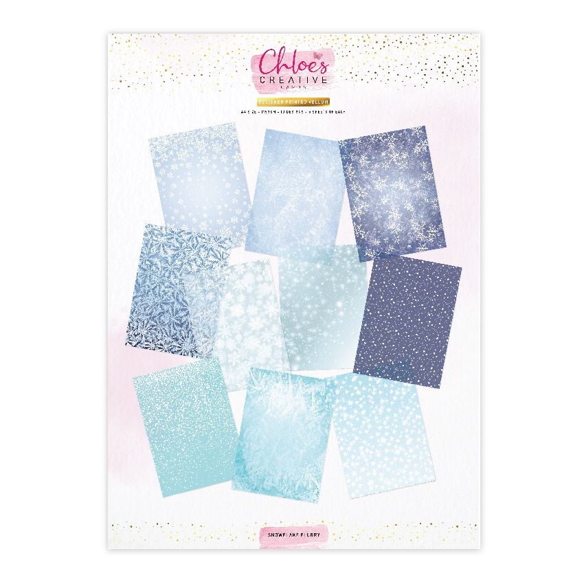 Chloe's Creative - Printed Vellum - Snowflake Flurry