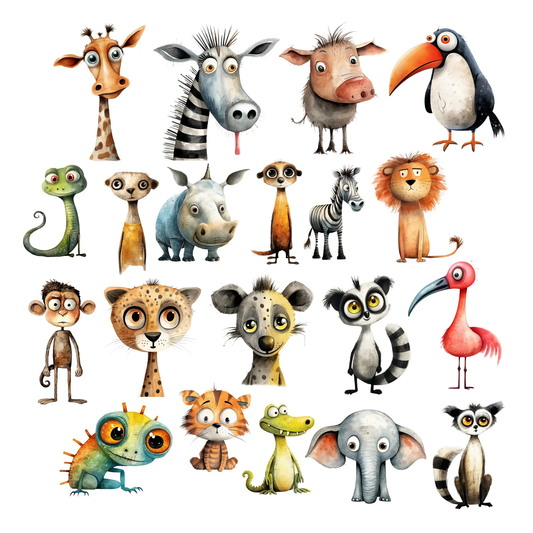 Simply Stated - Ephemera Pack - Quirky Safari Animals