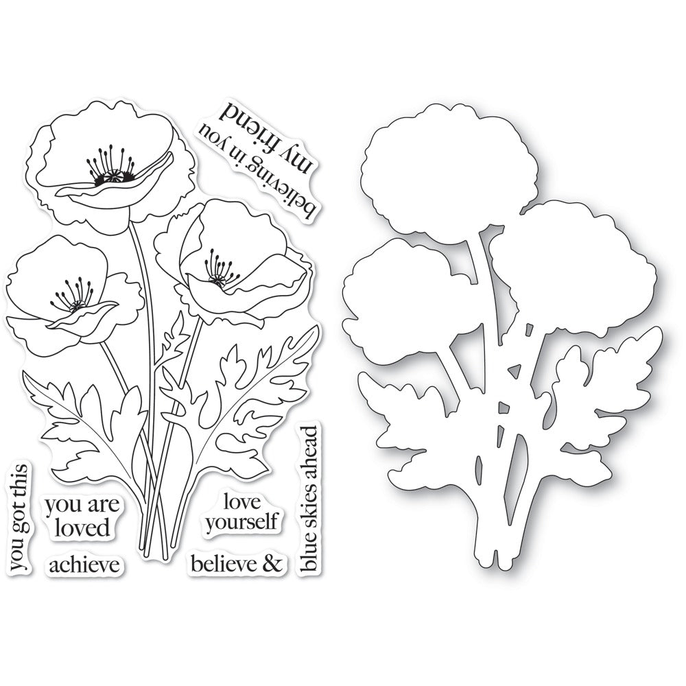 Memory Box - Playful Poppies Stamp & Die Bundle